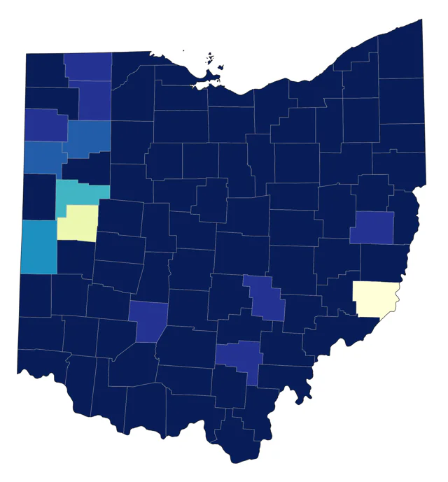American Black Duck county map