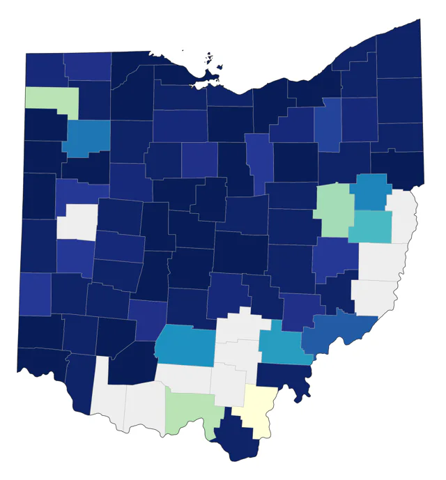 American Golden-Plover county map
