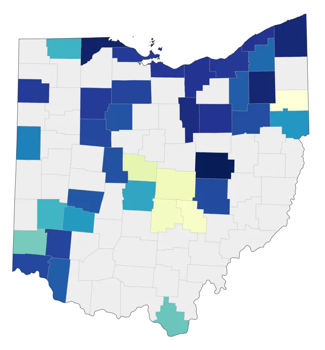 American Goshawk county map