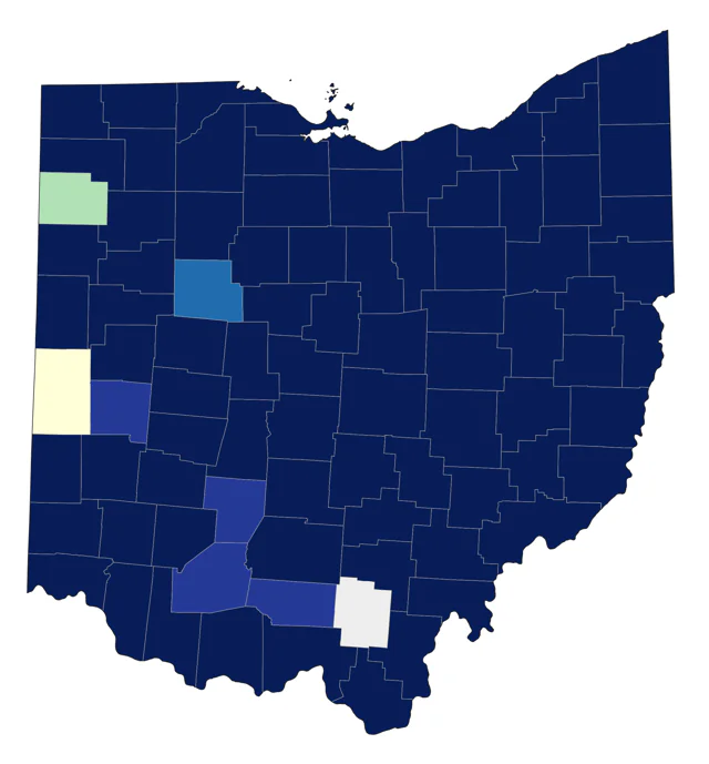 American Herring Gull county map