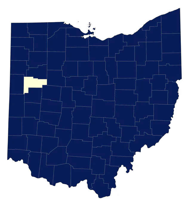 American Redstart county map