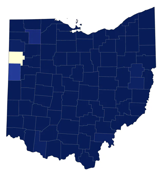 American Woodcock county map