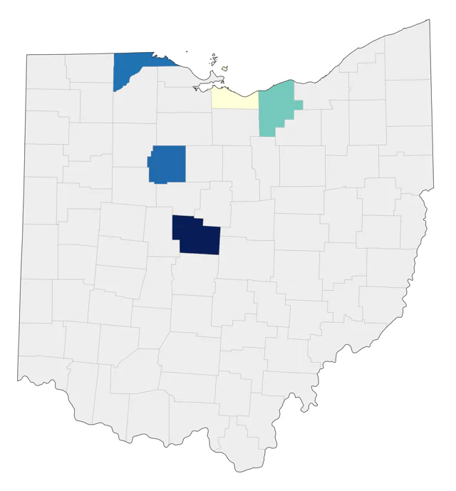 Arctic Tern county map
