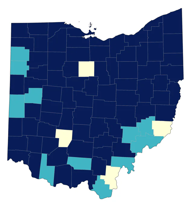 Bank Swallow county map
