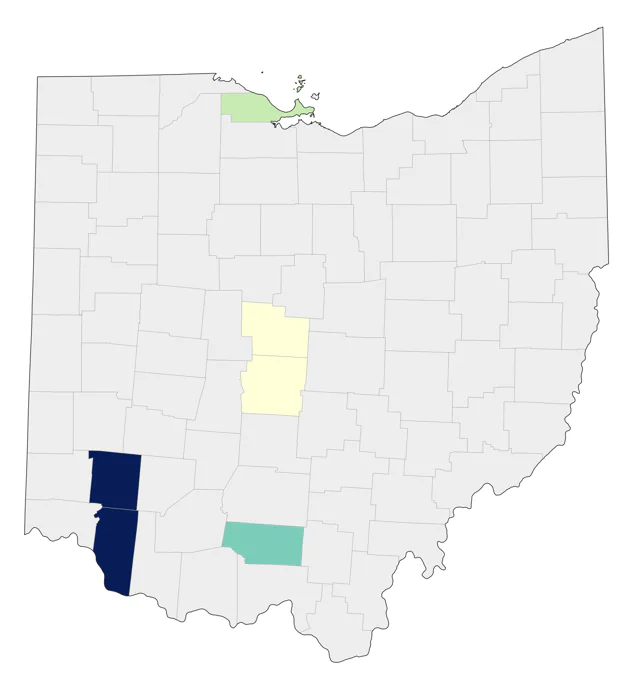 Bar-headed Goose county map