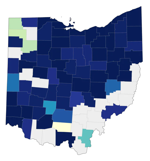 Black-bellied Plover county map