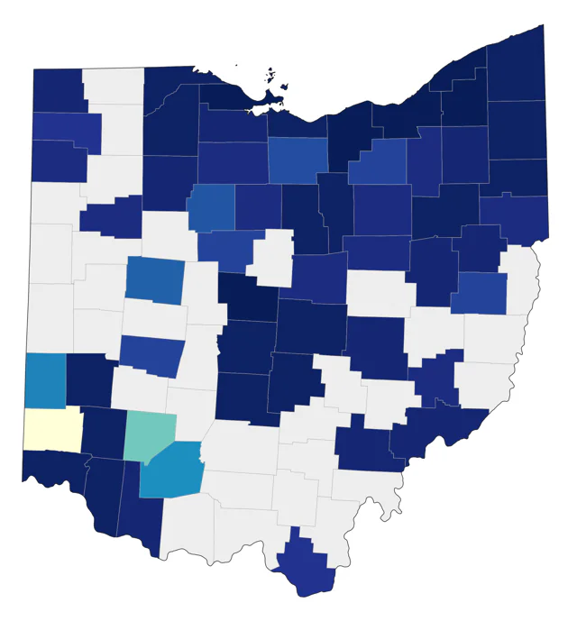 Black Scoter county map