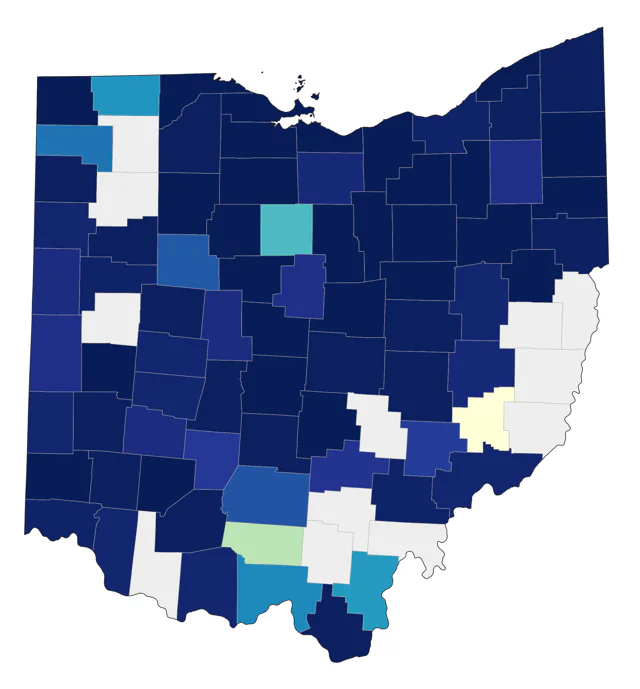 Black Tern county map