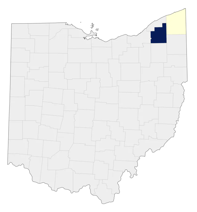 Black-throated Sparrow county map