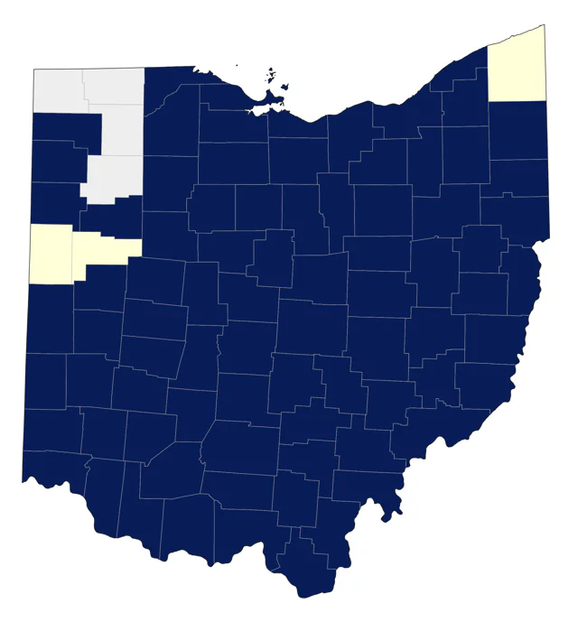 Black Vulture county map