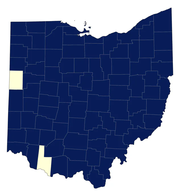 Brown Creeper county map