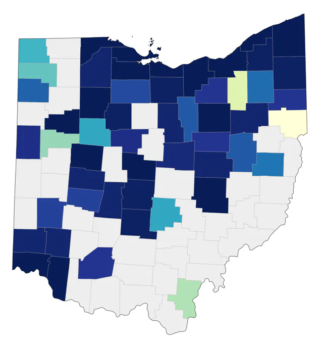 Buff-breasted Sandpiper county map