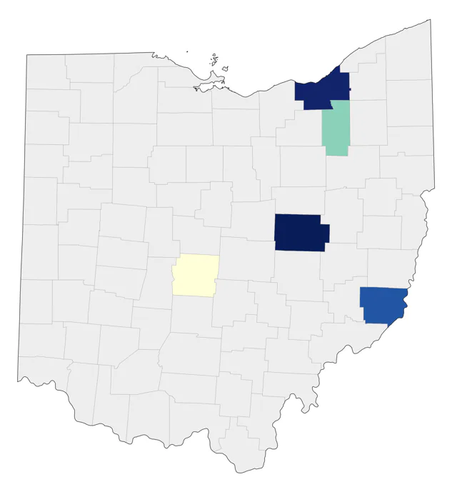 Bullock's Oriole county map