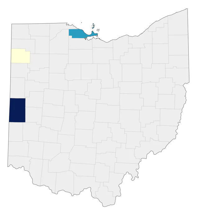 Burrowing Owl county map