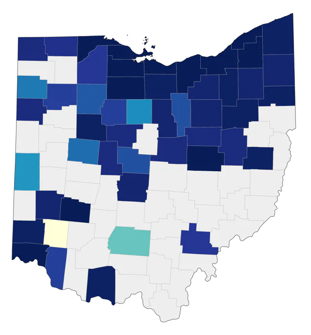 Clay-colored Sparrow county map