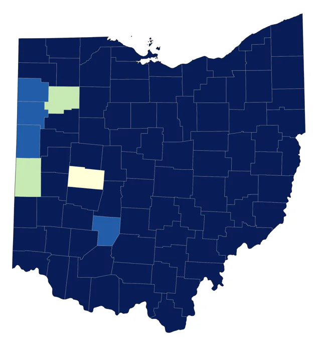 Cliff Swallow county map