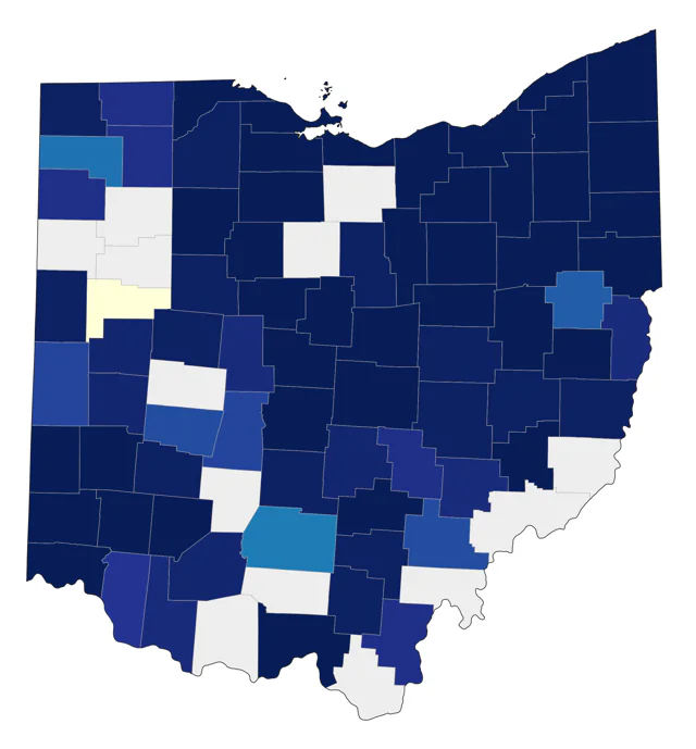Common Gallinule county map