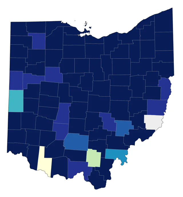 Common Loon county map