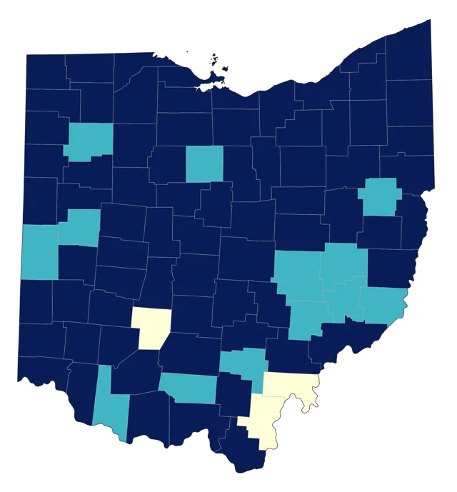 Common Nighthawk county map