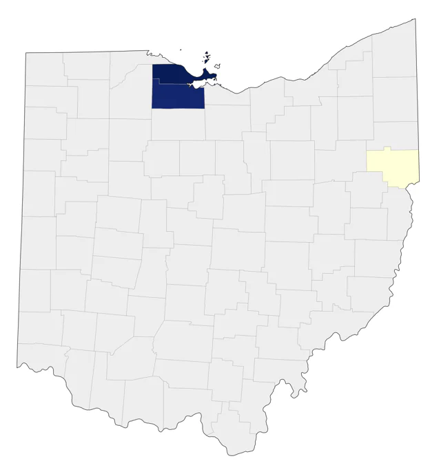 Common Shelduck county map