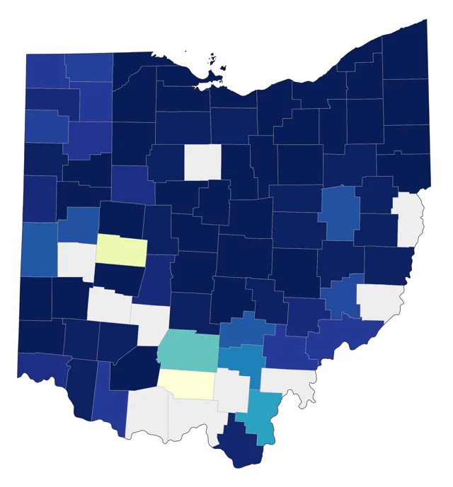 Common Tern county map