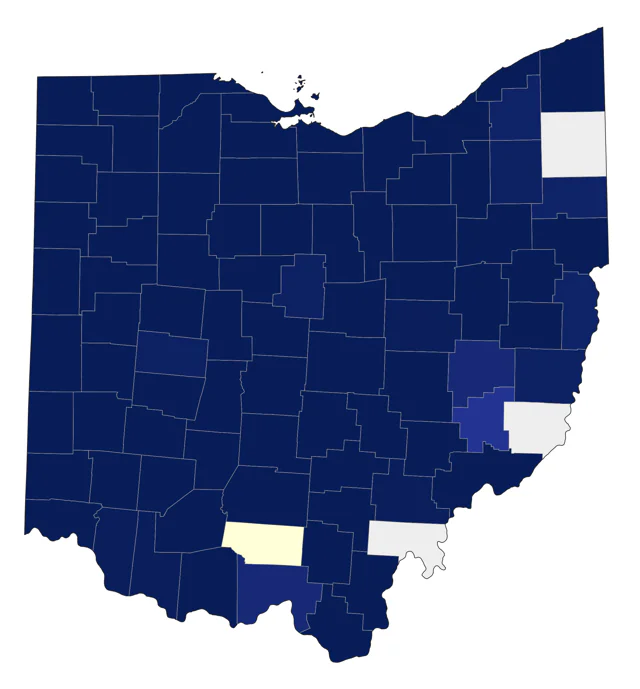 Dickcissel county map