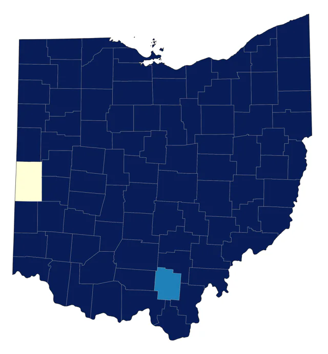 Double-crested Cormorant county map