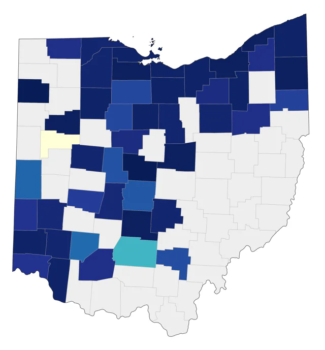 Eared Grebe county map