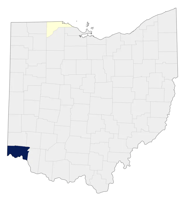 Garganey county map