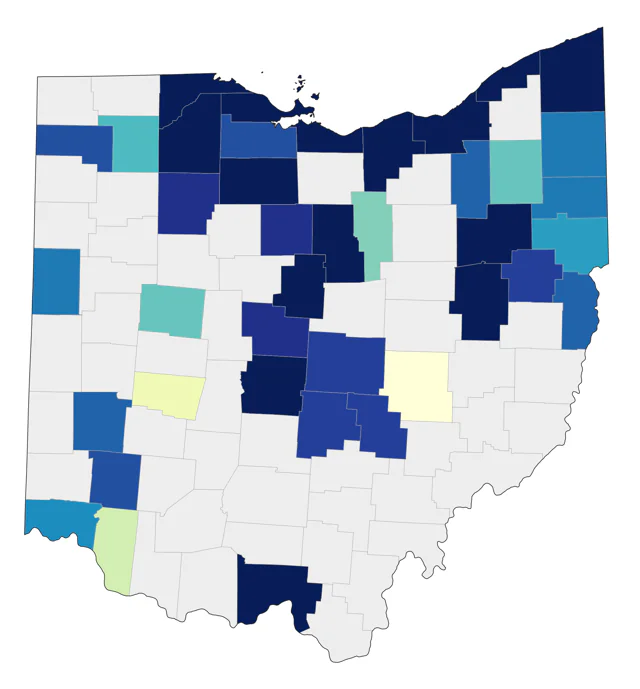 Glaucous Gull county map