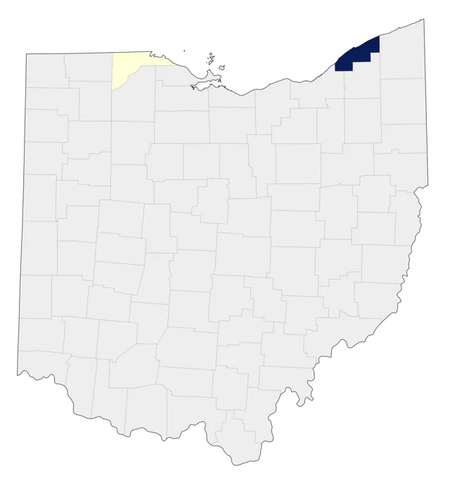 Gray Flycatcher county map