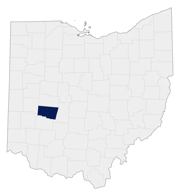 Gray Kingbird county map