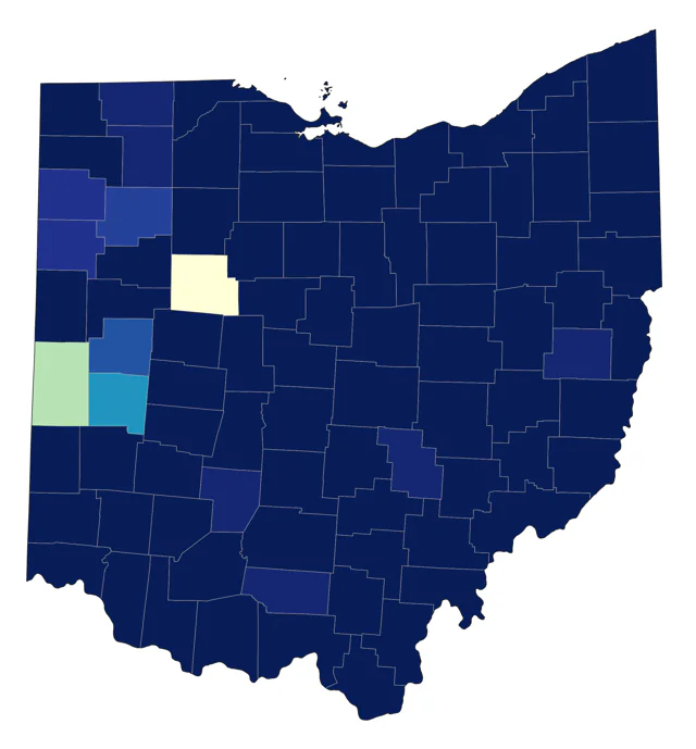 Greater Scaup county map