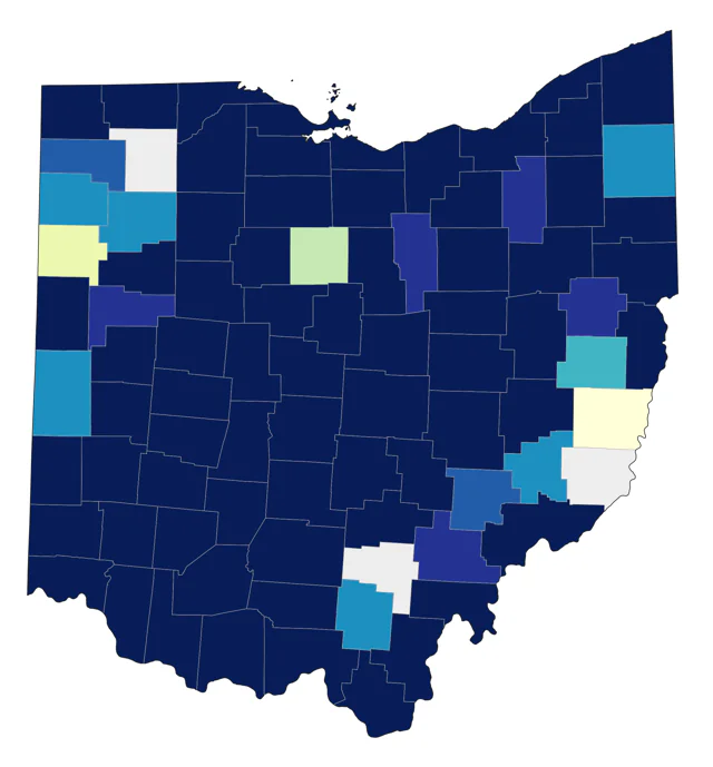 Greater White-fronted Goose county map