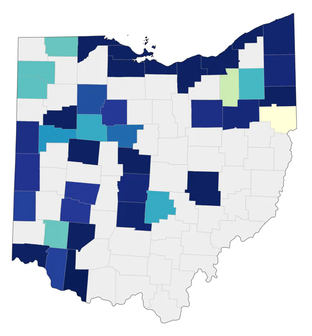 Hudsonian Godwit county map