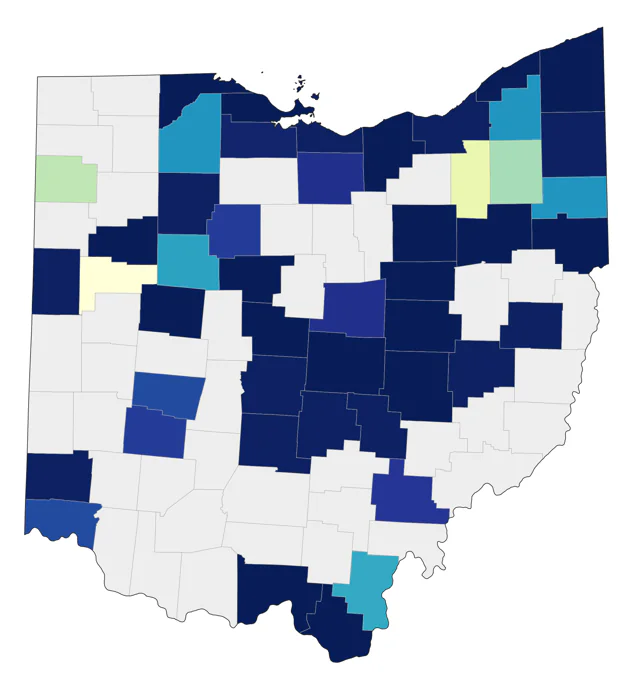 Hudsonian Whimbrel county map