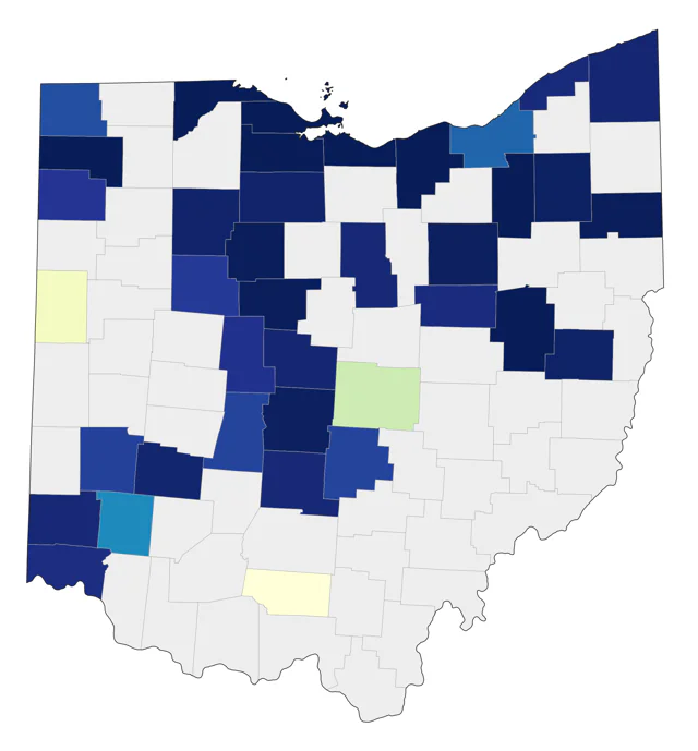 King Rail county map