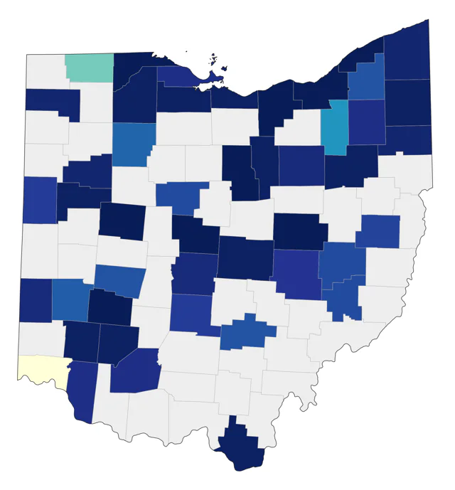Laughing Gull county map