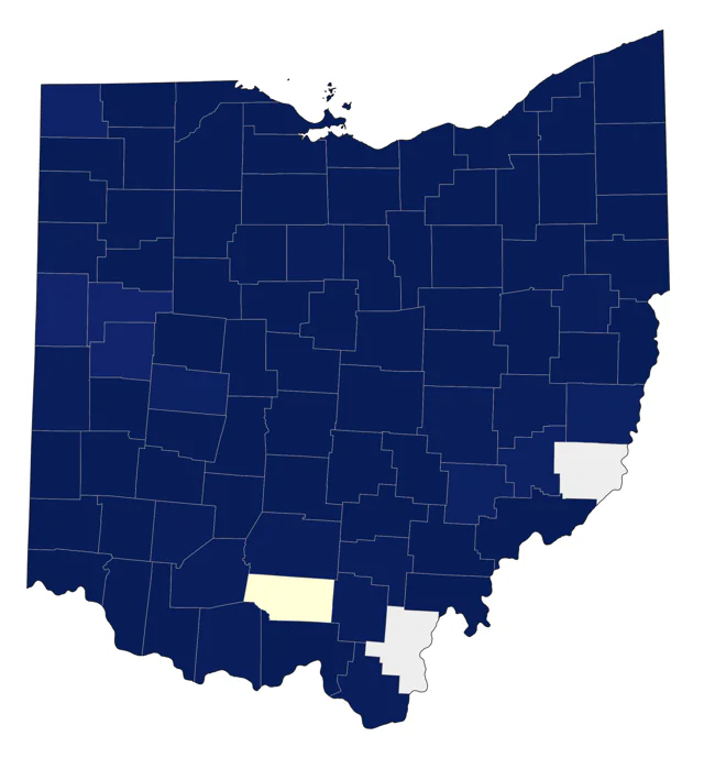 Lincoln's Sparrow county map