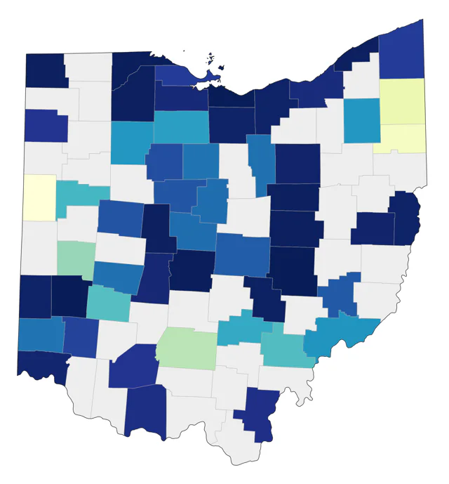 Loggerhead Shrike county map