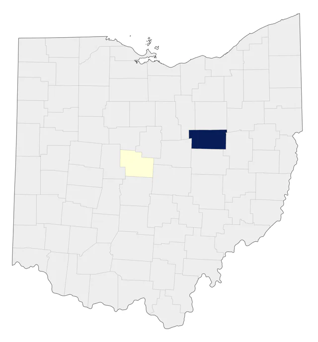 Long-billed Curlew county map