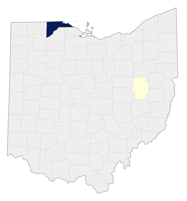 Mountain Bluebird county map