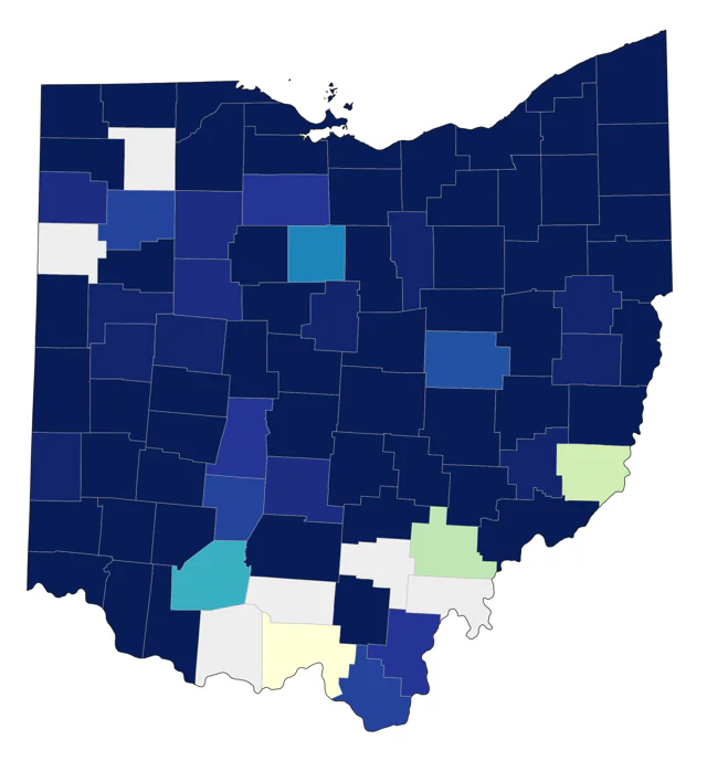 Mute Swan county map