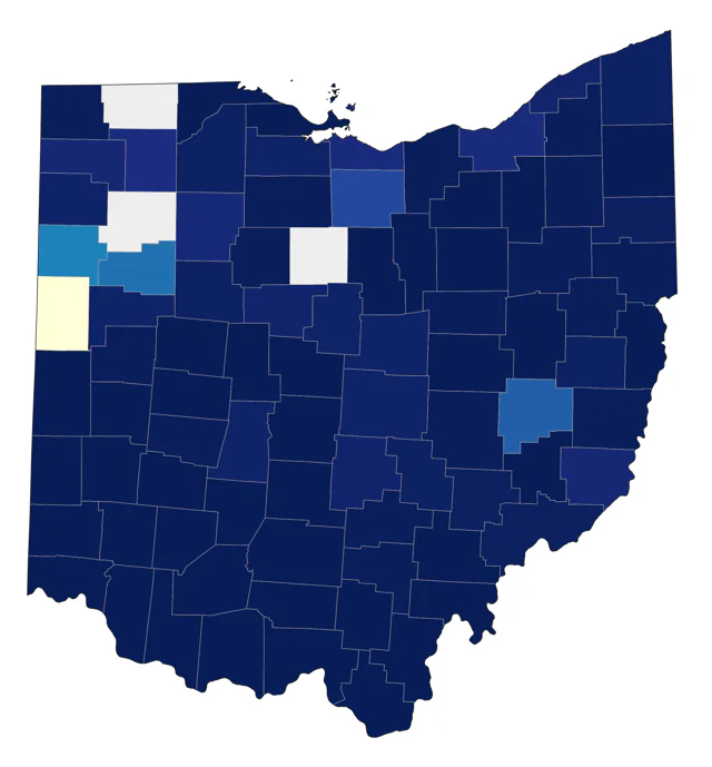 Northern Bobwhite county map
