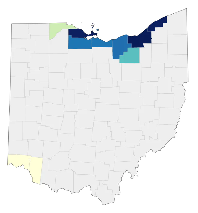 Northern Gannet county map