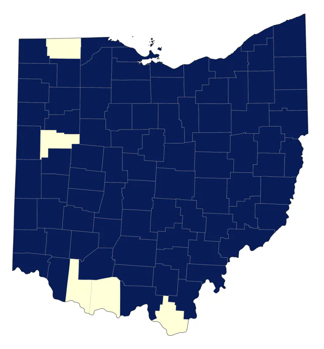 Northern Harrier county map