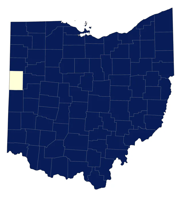 Northern Parula county map
