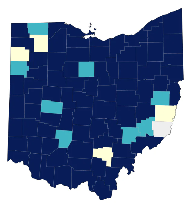 Northern Shoveler county map