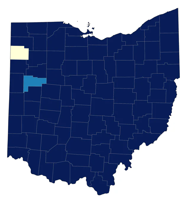 Orchard Oriole county map