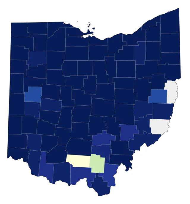 Pectoral Sandpiper county map